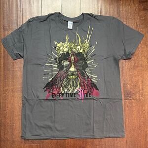 Every Time I Die Graphic Band Tee, Gray, Size XL, New Without Tags